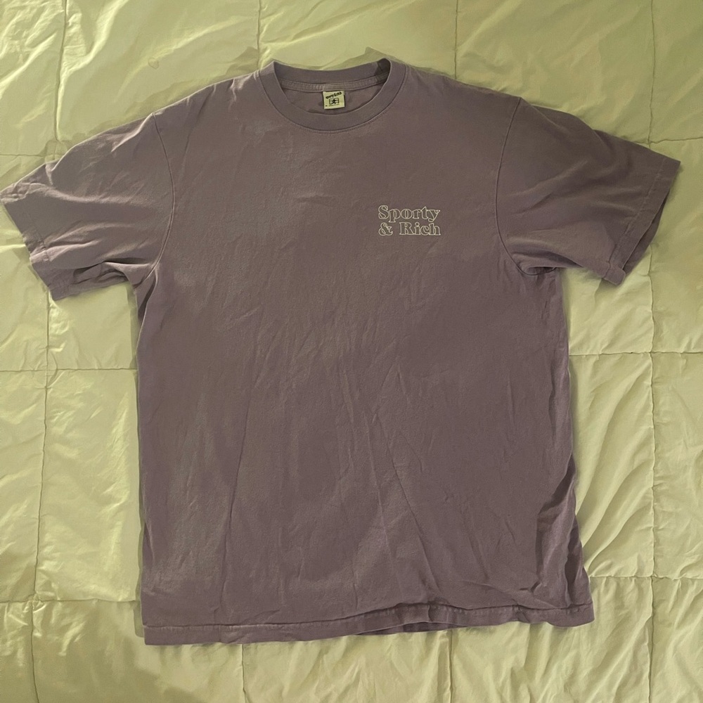 Sporty & Rich Purple Short Sleeve Tee